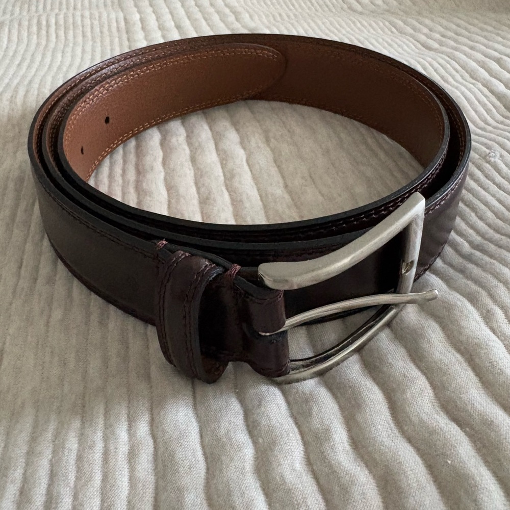 Joseph Abboud Italian Brown Leather Belt Men’s 42‎
